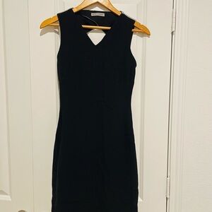 Emporio Armani Black V-Neck Mini Dress
